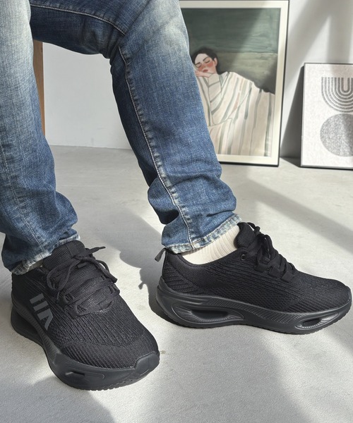 LUGG NAGG(ラグナグ)の「【G-re】幅広ふわふわランニングシューズ【衝撃吸収】(スニーカー・メンズ・ブラック/グレー/ブルー・25.0cm/25.5cm/26.0cm/26.5cm/27.0cm)」の8枚目の写真