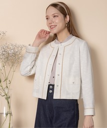 anni plus（アニープラス）の「クラシカルツイードジャケット（ノーカラージャケット）」