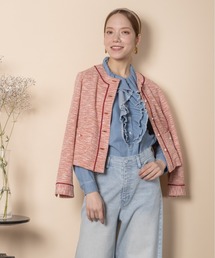 anni plus（アニープラス）の「クラシカルツイードジャケット（ノーカラージャケット）」