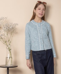 anni plus（アニープラス）の「クラシカルツイードジャケット（ノーカラージャケット）」