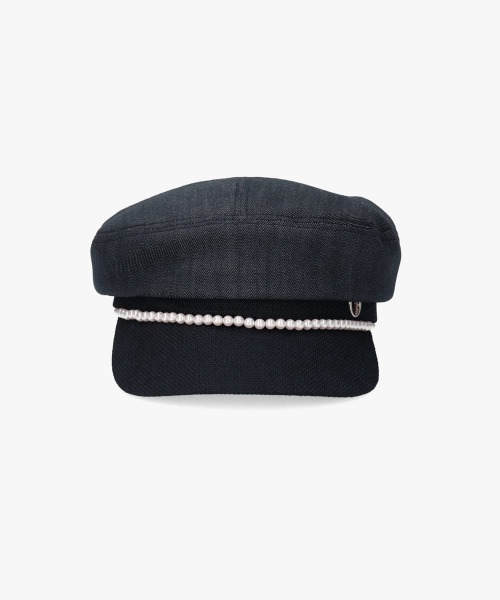 Chapeau d' O（シャポードオー）の「Chapeau d' O  Denim Pearl Marine Cas / シャポードオー（キャスケット・レディース・グリーン/ブラウン/ネイビー・M/57.5cm）」の21枚目の写真