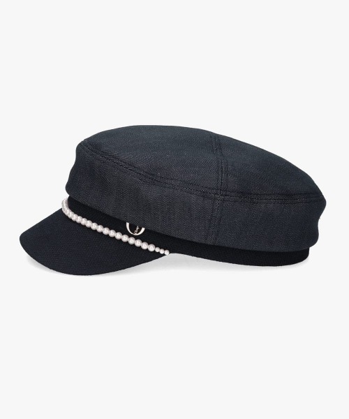 Chapeau d' O（シャポードオー）の「Chapeau d' O  Denim Pearl Marine Cas / シャポードオー（キャスケット・レディース・グリーン/ブラウン/ネイビー・M/57.5cm）」の22枚目の写真