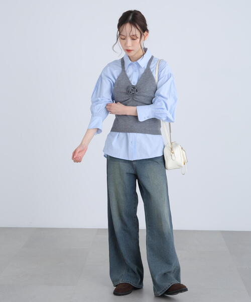 FREE'S MART（フリーズマート）の「◆ホルターネックニットベスト（ニット/セーター・レディース・ブラウン/グレー・FREE）」の21枚目の写真