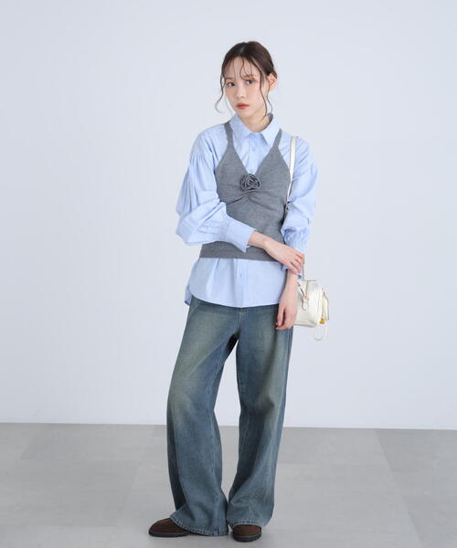 FREE'S MART（フリーズマート）の「◆ホルターネックニットベスト（ニット/セーター・レディース・ブラウン/グレー・FREE）」の22枚目の写真