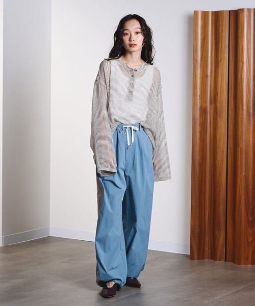 ROSE BUD（ローズバッド）の「LINE PANTS（その他パンツ・レディース・ブラック/ライトブルー/ベージュ・ONE SIZE）」の22枚目の写真