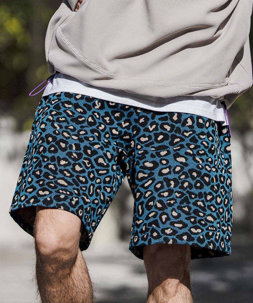 CAMBIO(カンビオ)の「mp14626- Leopard Motif Gobelin Shorts ショートパンツ(2026GIM-010)(その他パンツ・メンズ・ブルー/ベージュ/ホワイト・S/M/L)」の4枚目の写真