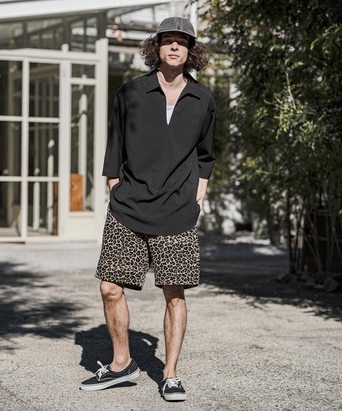 CAMBIO(カンビオ)の「mp14626- Leopard Motif Gobelin Shorts ショートパンツ(2026GIM-010)(その他パンツ・メンズ・ブルー/ベージュ/ホワイト・S/M/L)」の13枚目の写真