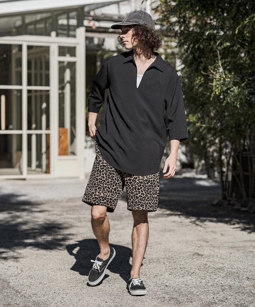 CAMBIO(カンビオ)の「mp14626- Leopard Motif Gobelin Shorts ショートパンツ(2026GIM-010)(その他パンツ・メンズ・ブルー/ベージュ/ホワイト・S/M/L)」の15枚目の写真