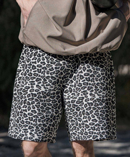 CAMBIO(カンビオ)の「mp14626- Leopard Motif Gobelin Shorts ショートパンツ(2026GIM-010)(その他パンツ・メンズ・ブルー/ベージュ/ホワイト・S/M/L)」の17枚目の写真