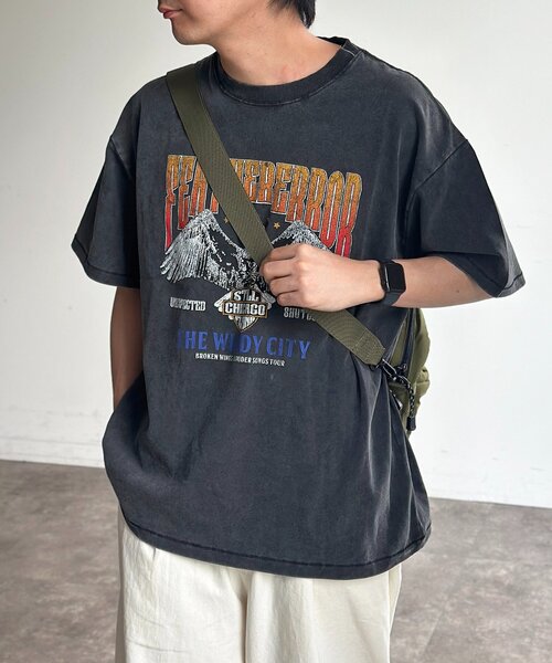 CPCM（シーピーシーエム）の「パウダー加工ヴィンテージライクT（Tシャツ/カットソー・レディース・チャコールグレー/ブラック/グレー/ブラック系その他2/ブラック系その他3/ブラック系その他/グレー系その他/グレー系その他2/グレー系その他3・MEDIUM/LARGE）」の5枚目の写真