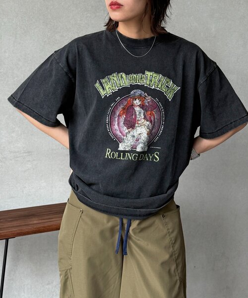 CPCM（シーピーシーエム）の「パウダー加工ヴィンテージライクT（Tシャツ/カットソー・レディース・チャコールグレー/ブラック/グレー/ブラック系その他2/ブラック系その他3/ブラック系その他/グレー系その他/グレー系その他2/グレー系その他3・MEDIUM/LARGE）」の17枚目の写真