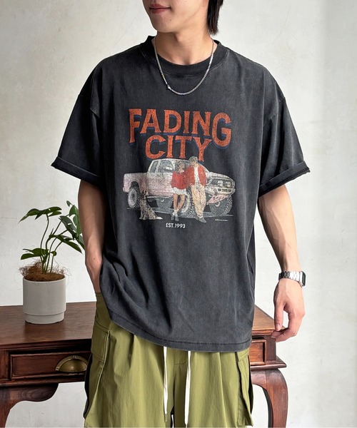 CPCM(シーピーシーエム)の「パウダー加工ヴィンテージライクT(Tシャツ/カットソー・メンズ・チャコールグレー/ブラック/グレー/ブラック系その他2/ブラック系その他3/ブラック系その他/グレー系その他/グレー系その他2/グレー系その他3/ダークグレー/グレー系その他4・MEDIUM/LARGE/SMALL)」の17枚目の写真