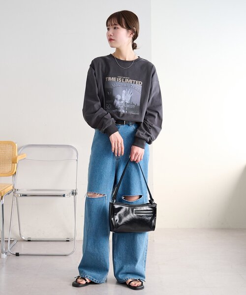 DISCOAT(ディスコート)の「【Enlude別注|マリリン・モンロー】グラフィックロンT(Tシャツ/カットソー・レディース・ホワイト系その他2/チャコールグレー/ホワイト系その他・FREE)」の9枚目の写真
