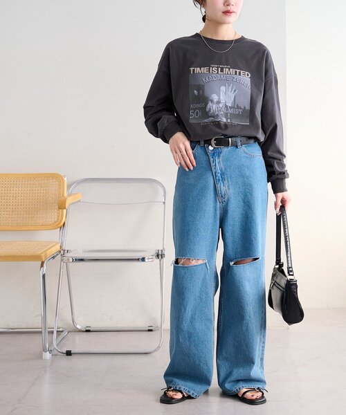 DISCOAT(ディスコート)の「【Enlude別注|マリリン・モンロー】グラフィックロンT(Tシャツ/カットソー・レディース・ホワイト系その他2/チャコールグレー/ホワイト系その他・FREE)」の11枚目の写真