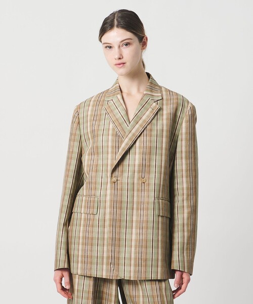 LOEFF（ロエフ）の「＜LOEFF＞チェック ボックス ジャケット（テーラードジャケット・レディース・ベージュ・0）」の22枚目の写真