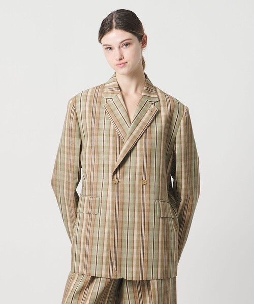 LOEFF（ロエフ）の「＜LOEFF＞チェック ボックス ジャケット（テーラードジャケット・レディース・ベージュ・0）」の16枚目の写真