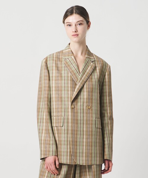 LOEFF（ロエフ）の「＜LOEFF＞チェック ボックス ジャケット（テーラードジャケット・レディース・ベージュ・0）」の17枚目の写真