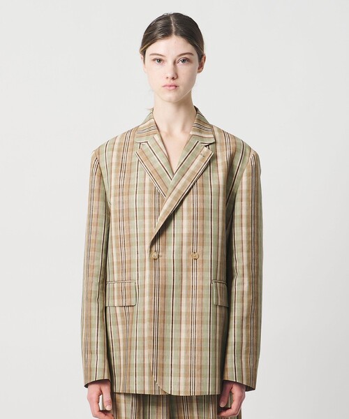 LOEFF（ロエフ）の「＜LOEFF＞チェック ボックス ジャケット（テーラードジャケット・レディース・ベージュ・0）」の19枚目の写真