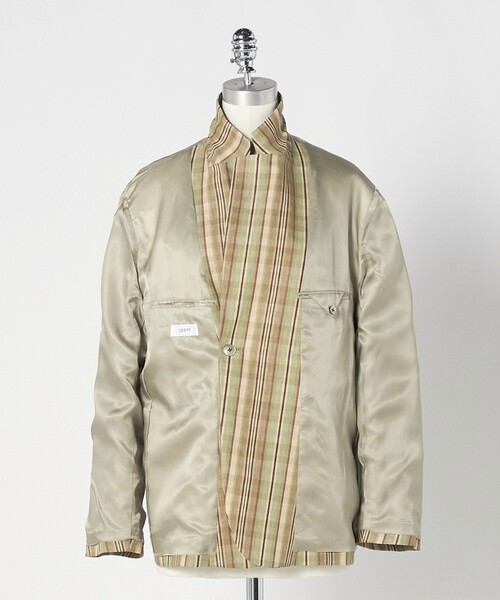 LOEFF（ロエフ）の「＜LOEFF＞チェック ボックス ジャケット（テーラードジャケット・レディース・ベージュ・0）」の10枚目の写真