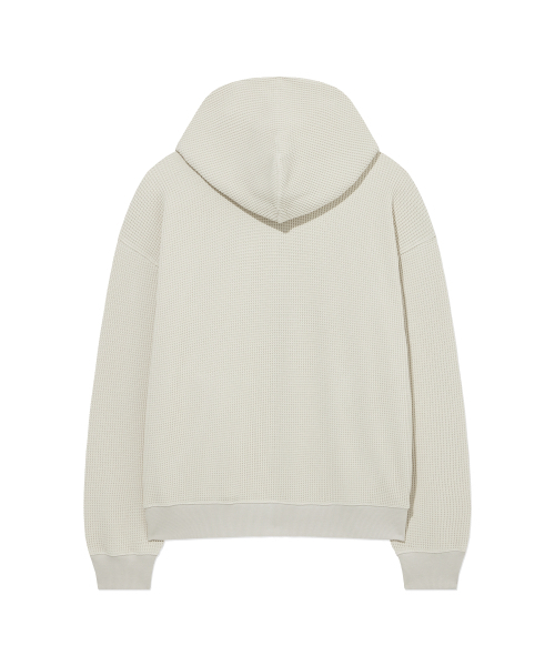 COVERNAT（カバーナット）の「スモールロゴワッフルフードジップアップベージュ（パーカー・レディース・その他・LARGE/MEDIUM/SMALL/X-LARGE）」の9枚目の写真