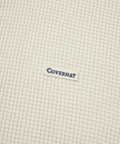 COVERNAT（カバーナット）の「スモールロゴワッフルフードジップアップベージュ（パーカー・レディース・その他・LARGE/MEDIUM/SMALL/X-LARGE）」の4枚目の写真