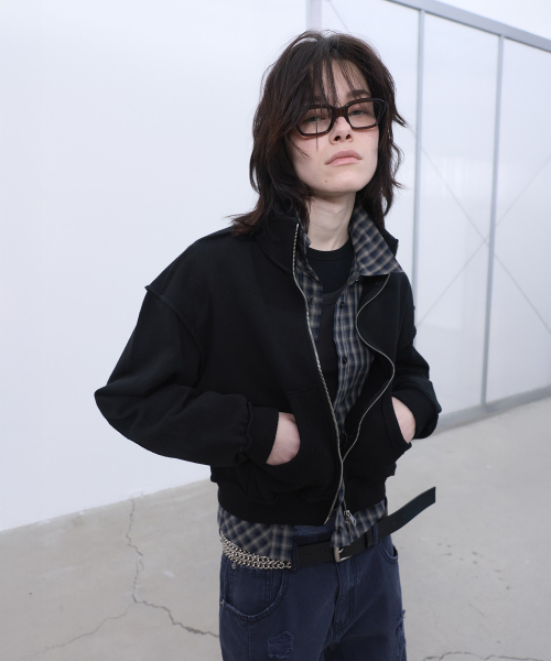 LCDC TM（エルシーディーシーティーエム）の「STRUCTURED ZIP-UP JACKET (BLACK)（その他アウター・レディース・その他・OS）」の6枚目の写真