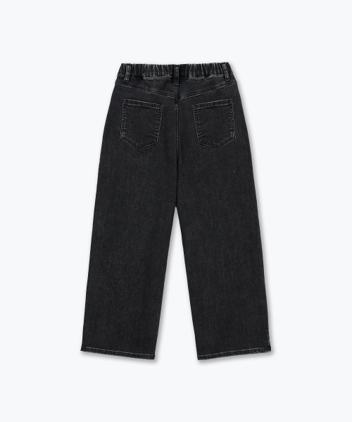 MUSINSA STANDARD KIDS（ムシンサスタンダードキッズ）の「エクストラワイドデニムパンツ [ウォッシュドブラック]（デニムパンツ・レディース・その他・110/120/130/140/150/160）」の4枚目の写真