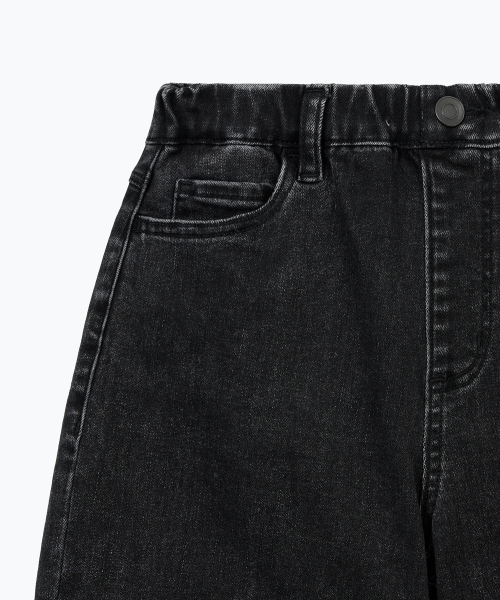 MUSINSA STANDARD KIDS（ムシンサスタンダードキッズ）の「エクストラワイドデニムパンツ [ウォッシュドブラック]（デニムパンツ・レディース・その他・110/120/130/140/150/160）」の5枚目の写真