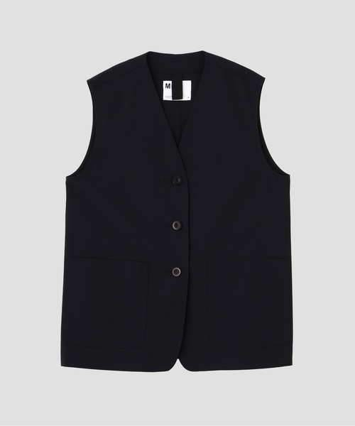 MHL.(エムエイチエル)の「UNIFORM WOOL POLYESTER(ブルゾン・レディース・ネイビー・2)」の4枚目の写真