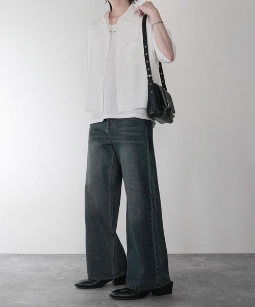ADRER（アドラー）の「Waffle Layered Cropped Tank Top / Absorbent Quick Dry / ワッフル レイヤード クロップド タンクトップ（吸水速乾）（タンクトップ・メンズ・ホワイト/ブラック/チャコールグレー・XS/S/M/L）」の14枚目の写真