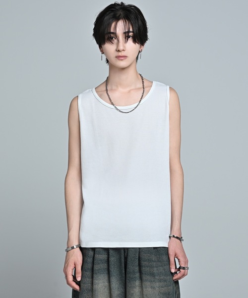 トップス PERVERZE 24SS Off Strap Layered Tank Top PERVERZE Off Strap Layered Tank Top - メルカリ