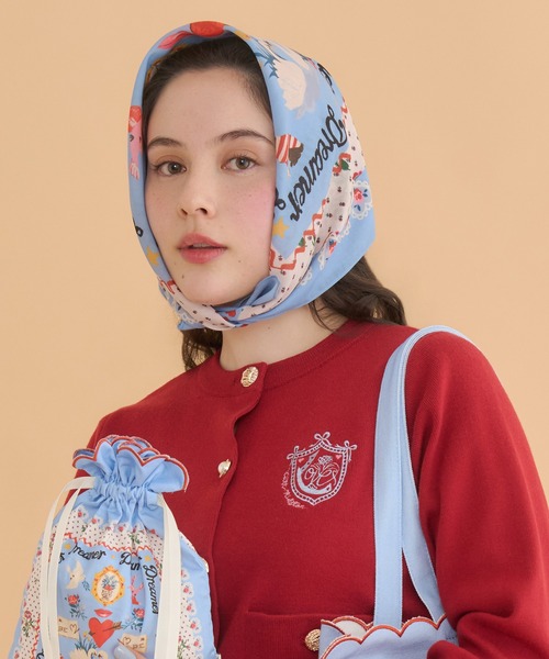 Cath Kidston(キャスキッドソン)の「スカーフハンカチ Dreamer(ハンカチ/ハンドタオル・レディース・ブルー・FREE)」の1枚目の写真