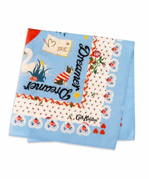 Cath Kidston(キャスキッドソン)の「スカーフハンカチ Dreamer(ハンカチ/ハンドタオル・レディース・ブルー・FREE)」の5枚目の写真