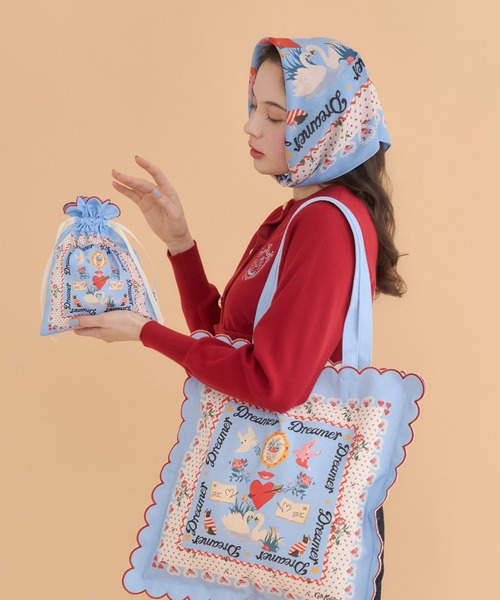 Cath Kidston(キャスキッドソン)の「スカーフハンカチ Dreamer(ハンカチ/ハンドタオル・レディース・ブルー・FREE)」の2枚目の写真