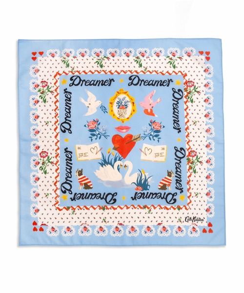 Cath Kidston(キャスキッドソン)の「スカーフハンカチ Dreamer(ハンカチ/ハンドタオル・レディース・ブルー・FREE)」の6枚目の写真