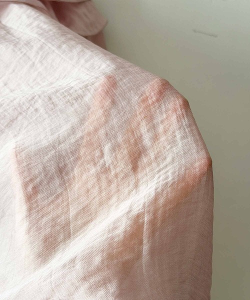 PICCIN PERLA（ピッチンペルラ）の「フリルシアーブラウス（シャツ/ブラウス・レディース・ピンク/ブラック/オフホワイト・M）」の13枚目の写真