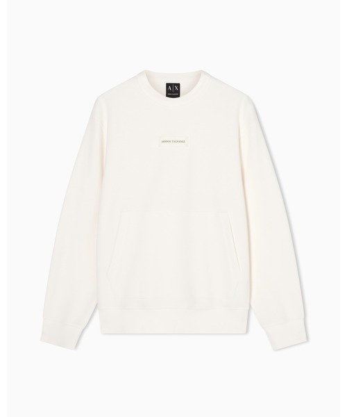 ARMANI EXCHANGE(アルマーニエクスチェンジ)の「【A|X アルマーニ エクスチェンジ】WE AXロゴ カンガルーポケット スウェットプルオーバー(EC限定カラー含)(スウェット・メンズ・ホワイト/ダークネイビー・X-SMALL/XX-LARGE/X-LARGE/LARGE/MEDIUM/SMALL)」の8枚目の写真