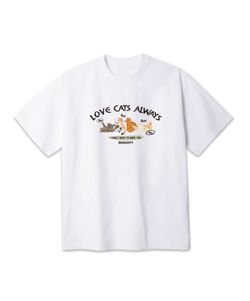 BEMIGHTY（ビーマイティー）の「ラブキャッツ オーバーサイズ 半袖Tシャツ [ブラック]（Tシャツ/カットソー・メンズ・その他・LARGE/X-LARGE/XX-LARGE）」の3枚目の写真