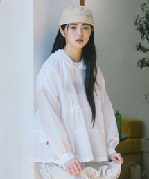 COMONINOZ（コモニノズ）の「Wシアーティアードトップ[ホワイト]（パーカー）」
