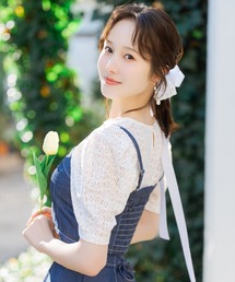 WILLSELECTION（ウィルセレクション）の「レースクルーネックトップス（Tシャツ/カットソー）」