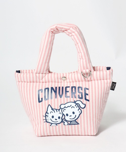 CONVERSE（コンバース）の「CONVERSE×OSAMU GOODS コラボ ストライプ ミニトートバッグ/ランチトート/レディース（トートバッグ・レディース・イエロー/サックスブルー/ピンク/グリーン・FREE）」の12枚目の写真