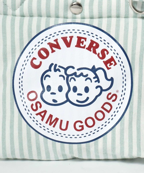 CONVERSE（コンバース）の「CONVERSE×OSAMU GOODS コラボ ストライプ ミニトートバッグ/ランチトート/レディース（トートバッグ・レディース・イエロー/サックスブルー/ピンク/グリーン・FREE）」の7枚目の写真