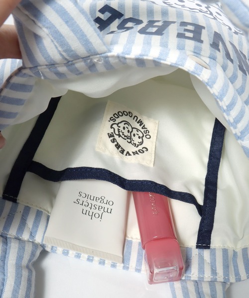 CONVERSE（コンバース）の「CONVERSE×OSAMU GOODS コラボ ストライプ ミニトートバッグ/ランチトート/レディース（トートバッグ・レディース・イエロー/サックスブルー/ピンク/グリーン・FREE）」の22枚目の写真
