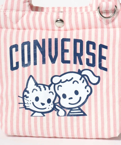 CONVERSE（コンバース）の「CONVERSE×OSAMU GOODS コラボ ストライプ ミニトートバッグ/ランチトート/レディース（トートバッグ・レディース・イエロー/サックスブルー/ピンク/グリーン・FREE）」の13枚目の写真