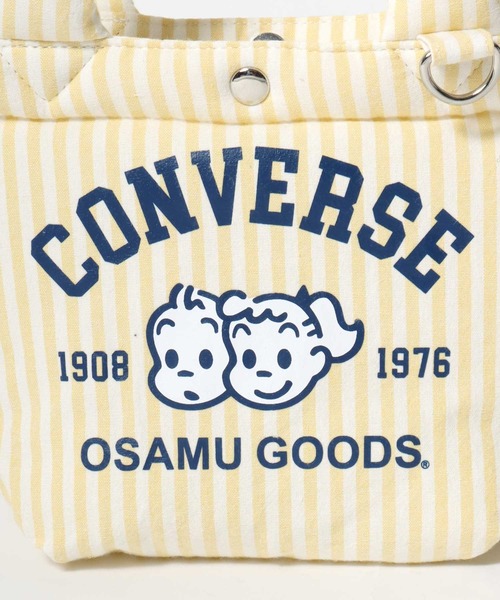CONVERSE（コンバース）の「CONVERSE×OSAMU GOODS コラボ ストライプ ミニトートバッグ/ランチトート/レディース（トートバッグ・レディース・イエロー/サックスブルー/ピンク/グリーン・FREE）」の11枚目の写真