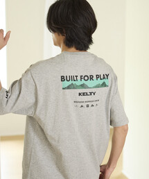 限定展開 KELTY×FREAK'S STORE ケルティ 別注 ビッグシルエット マウンテンロゴ バックプリント Tシャツ UVカット 接触冷感 吸水速乾