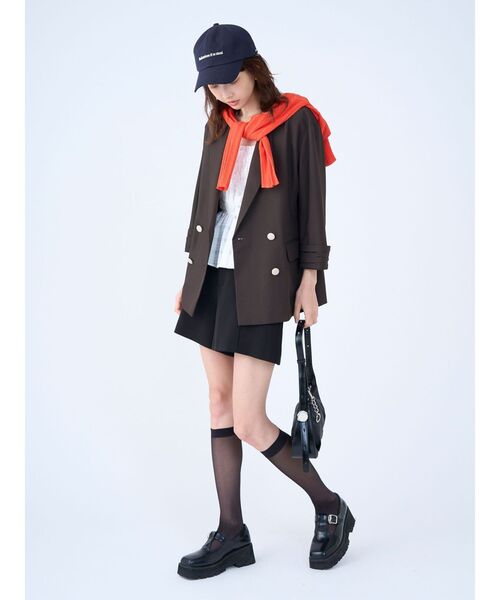 LAGUNAMOON（ラグナムーン）の「ダブルクロスショートパンツ（その他パンツ・レディース・モカ/ブラック・SMALL/MEDIUM）」の6枚目の写真