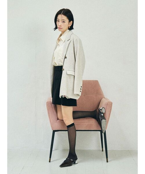 LAGUNAMOON（ラグナムーン）の「ダブルクロスショートパンツ（その他パンツ・レディース・モカ/ブラック・SMALL/MEDIUM）」の19枚目の写真