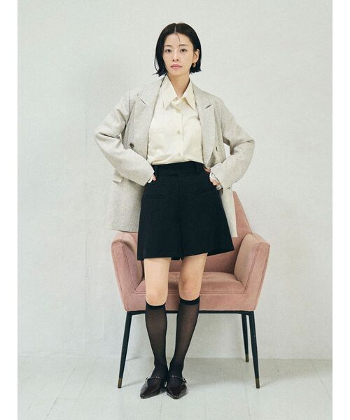 LAGUNAMOON（ラグナムーン）の「ダブルクロスショートパンツ（その他パンツ・レディース・モカ/ブラック・SMALL/MEDIUM）」の21枚目の写真