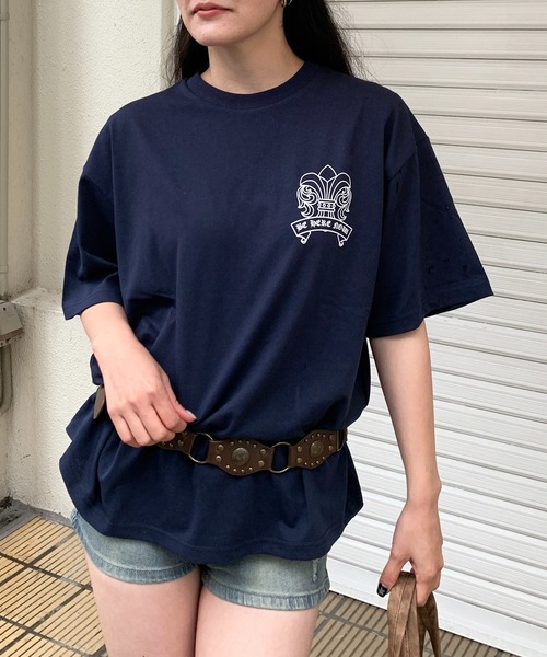 lilful（リルフル）の「【26年春夏新作】PUアップリケ半袖Tシャツ（Tシャツ/カットソー・メンズ・ブラック/ピンク/ネイビー/ホワイト/ホワイト系その他/ブラック系その他・M/L）」の19枚目の写真